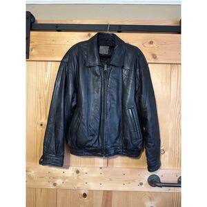 Couture by J. Park Collection Vintage Black Leather Men’s Jacket Coat Size L
